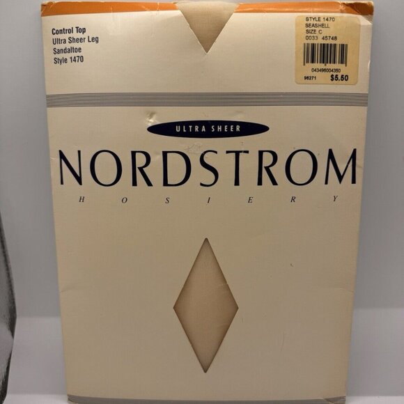 Nordstrom Accessories - Vtg Nordstrom Ultra Sheer Control Top Style 1470 Size C Seashell Pantyhose
